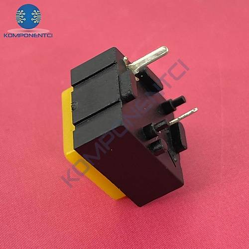 IC-204C Yayl Kare Plastik Buton 12x12mm PBS-18B (Sar)