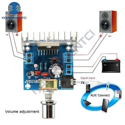 TDA7297 Amfi Devresi Amplifikatr ift Kanal 2x15W