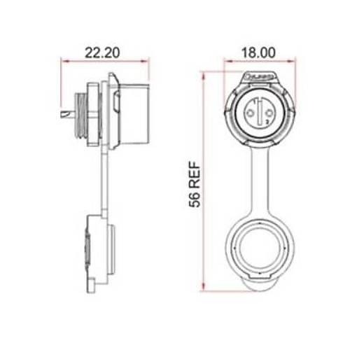 LP-12-J05SX-02-101 5-Pin Su Ge�irmez Konnekt�r - Di�i