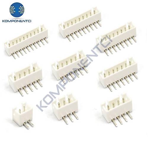 6 Pin JST-XH 2.54 Tunik Konnekt�r Erkek E�ik 90�