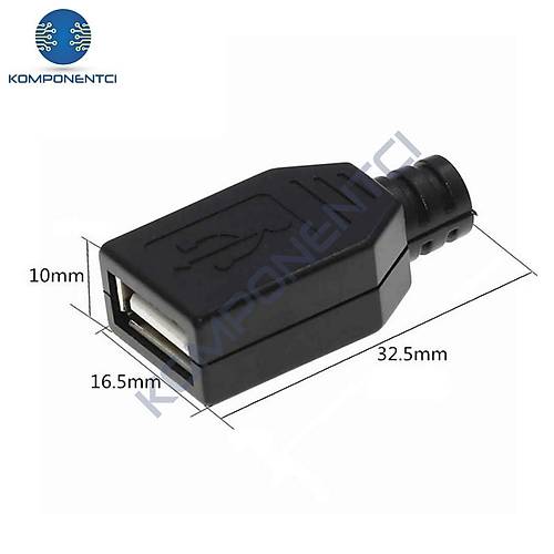 IC-265F USB A Tip Seyyar Kapakl Dii USB Soketi