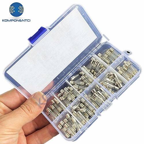 100 Para 5x20mm Cam Sigorta Tp Sigorta Seti Plastik Kutulu
