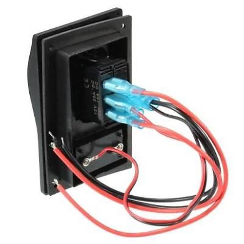 12-24V Ekranl� �ift Ak� G�stergesi ON-OFF-ON Anahtar Voltmetre