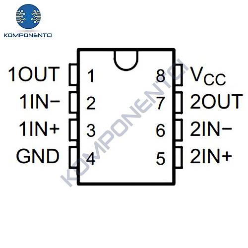 LM258P 3mV 1mA OpAmp Entegresi Dip-8