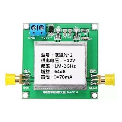 1-2000MHz 64dB LNA RF Geni� Bant Amplifikat�r Mod�l�