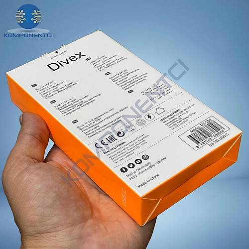 Divex Type-C USB Kablo - Adaptr 2.4A Ev Tipi arj Aleti DS-202