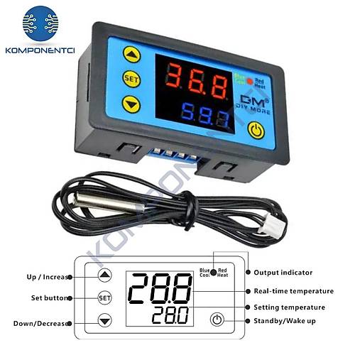 W3231 ZFX-W1608 DC12V Uzaktan Kumandal� Dijital Termostat