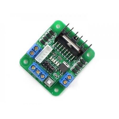 L298 Voltaj Regulat�rl� �ift Motor S�r�c� Kart� (Ye�il Pcb)