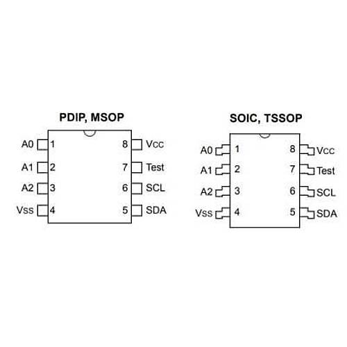 24C01 - DIP8 EEPROM Entegresi