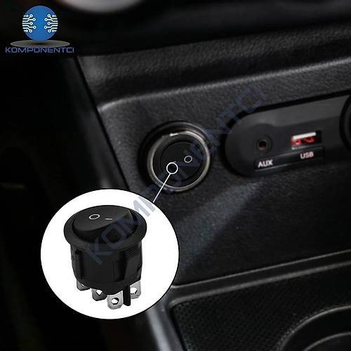 IC-133-6 Yuvarlak Tekne Tipi Anahtar On-Off 6P