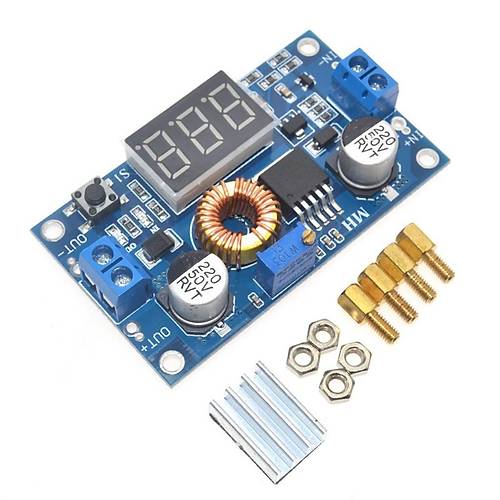 XL4015 75W 5A DC-DC Voltmetre Ekranl (3 Digits) Voltaj Drc Modl