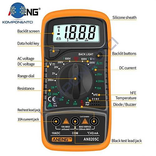 Aneng AN8205C Dijital Multimetre (Sar�)