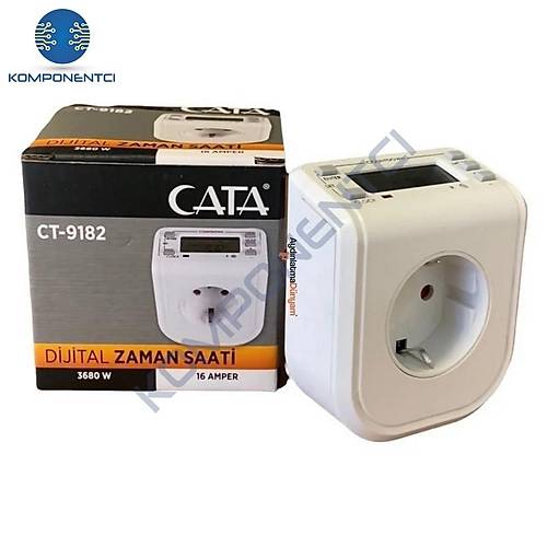 Cata Zaman Ayarl� Dijital Saatli Priz CT 9182