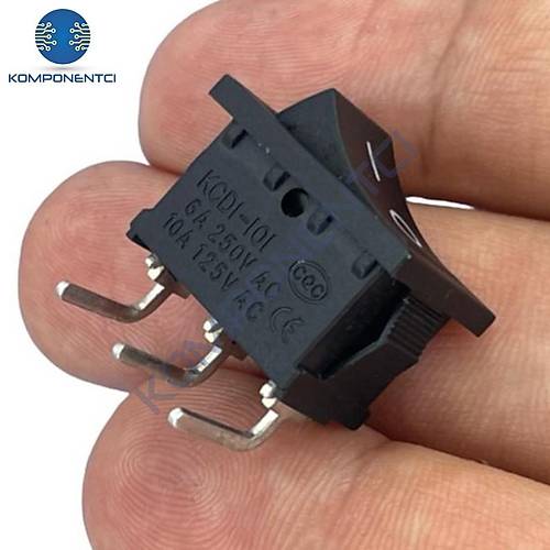 IC-121D Mini I��ks�z Anahtar ��ne Bacak 90 Derece ON-0FF 3P