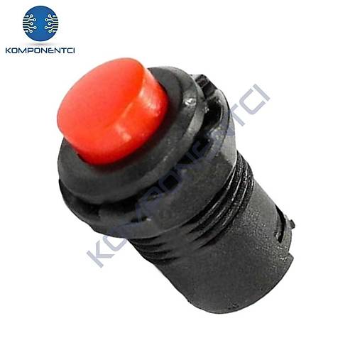 IC-191C (IC-186D) Buton Plastik Yayl� 12mm 2P DS-227 K�rm�z�