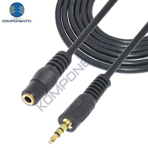 3.5mm Stereo Aux Audio Erkek - Dii (Male to Female) Kablo 5m