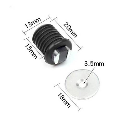 M�knat�sl� Plastik Mobilya Kapak Kilidi 14mm - Siyah