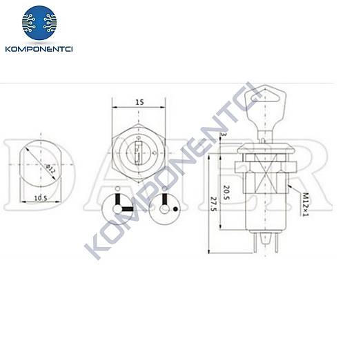 IC-195 Anahtarl� Switch 0-1 Yeni KS-01-101C