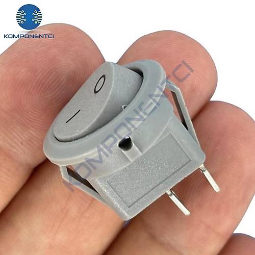 IC-133B Gri Yuvarlak Anahtar Iksz On-Off 2P