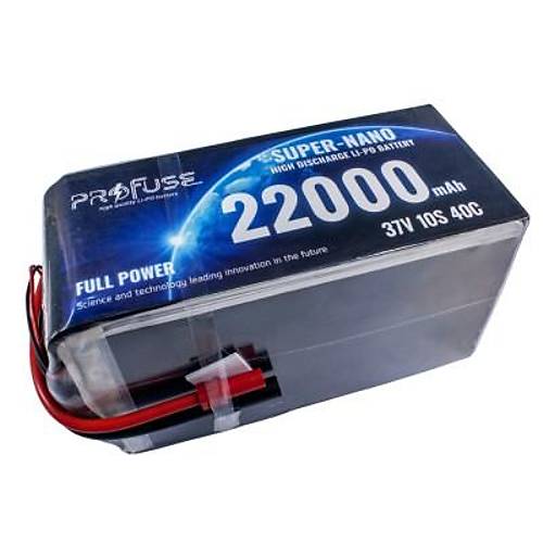 37V 10S 22000mAh 40C Lipo Batarya