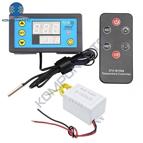 W3231 ZFX-W1608 DC12V Uzaktan Kumandal� Dijital Termostat