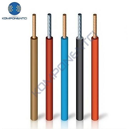 S�AF 0.50 mm� Is�ya Dayan�kl� Silikon Bak�r �ok Telli Tek Damarl� Kablo 1m Siyah