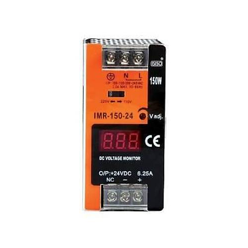 IMR-150-48 - 150W 48VDC 3.10A Mini G�stergeli Raya Montajl� G�� Kayna��