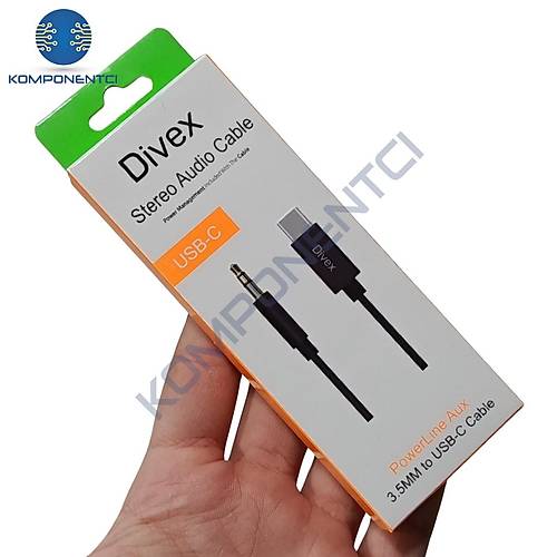 Type-C to 3.5mm Stereo Audio Aux Kablo 1m Siyah DA-162