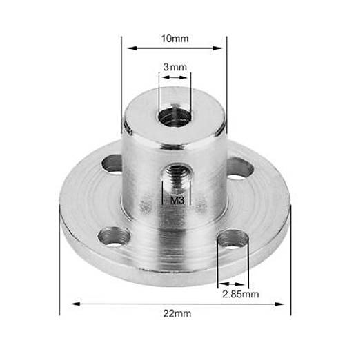 3mm Motor Ba�lant� Aparat� - Al�minyum G�bek