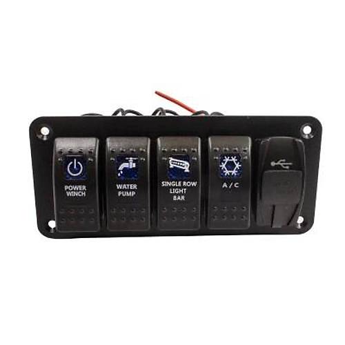 4'l� ON-OFF I��kl� Anahtar Switch Panel 2x 5V 3.1A USB