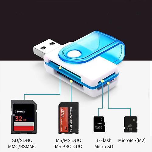 USB 2.0 oklu Harici SD-MMC Kart Okuyucu SD Card Reader