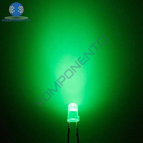 3mm Led Ye�il Diyot Diffused 1 Adet