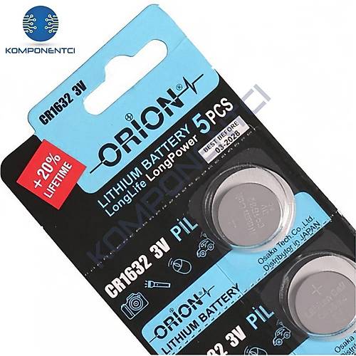 Orion CR1632 3V Lityum Pil 5'li Paket