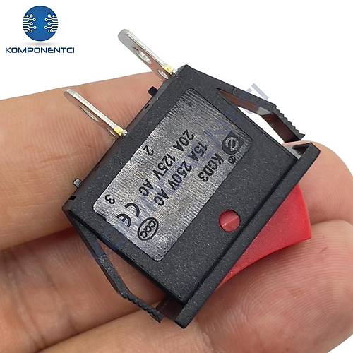 IC-114 Tekli Dar I��ks�z Anahtar On-Off 2P K�rm�z�