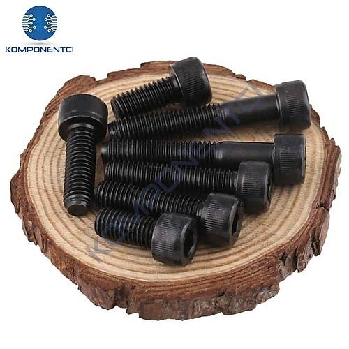 �mbus M3x10mm C�vata Siyah (Alyan Ba�l�) DIN912 10 Adet