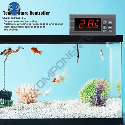 STC-1000 12V DC LCD Ekranl� Problu Termostat Dijital S�cakl�k Kontrol Cihaz�