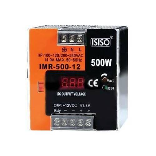 IMR-500-48 - 500W 48VDC 10.4A Mini G�stergeli Raya Montajl� G�� Kayna��