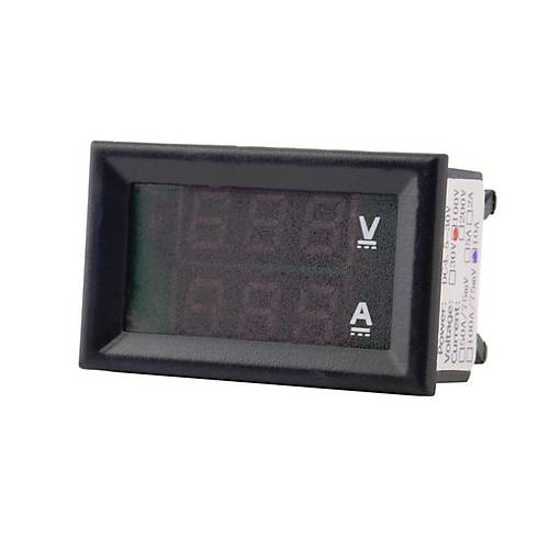 Dijital Voltmetre Ampermetre Volt Akım Ölçer DC 0-100V 10A