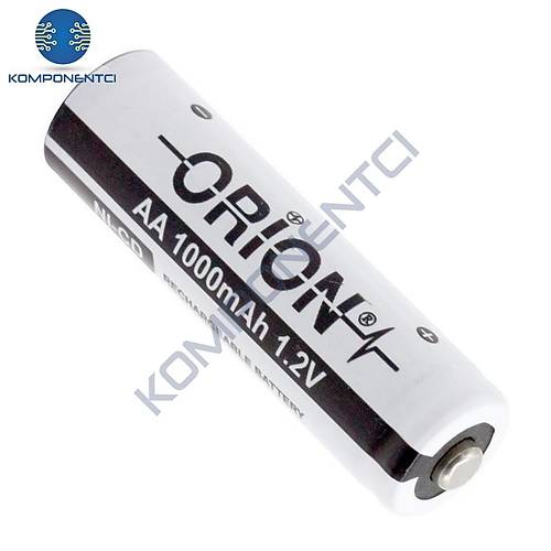 Orion 1.2V Ni-Cd AA 1000mAh �arj Edilebilir Kalem Pil (Ba�l�)
