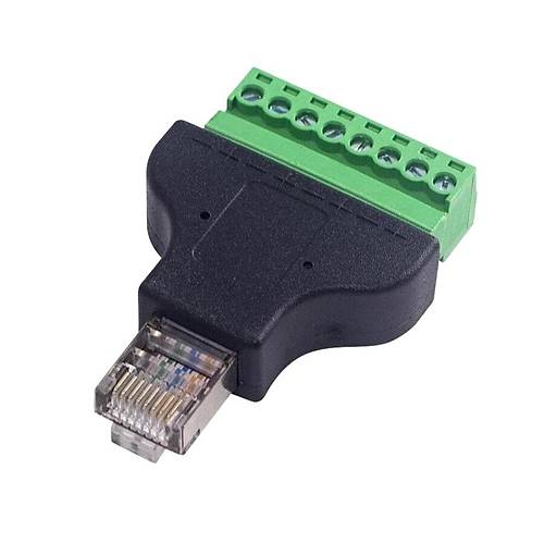 RJ45 Erkek - 8 Pin Vidal� Terminal D�n��t�r�c� Adapt�r