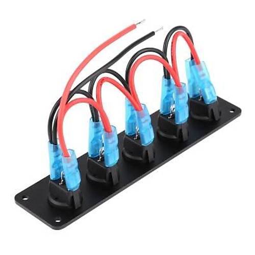 5'li ON-OFF Sar� Nokta I��kl� Anahtar Switch Panel 12V-24V