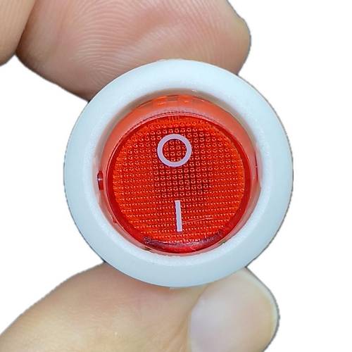 IC-131B Yuvarlak I��kl� Anahtar On-Off 3P Beyaz