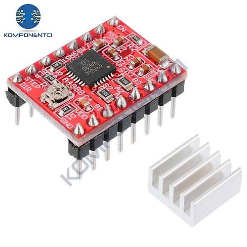 A4988 Step Motor Src Kart 2A + Alminyum Soutucu