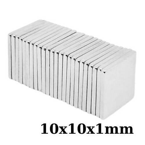 10x10x1mm Neodyum G��l� M�knat�s - Neodim Magnet