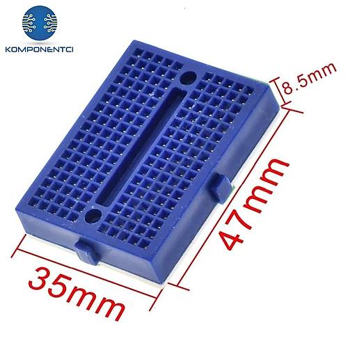 Mini Breadboard Yapkanl 170 Pin Mavi