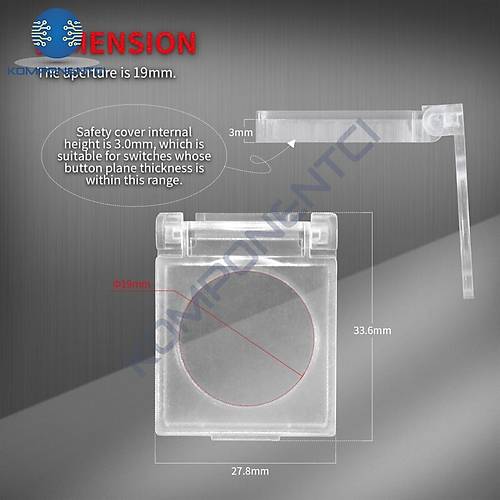 S-019 19mm Yayl� Buton Koruma Kapa�� DPC-19