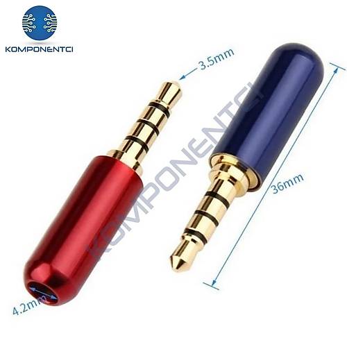 IC-261E 3.5mm Jak 4 Bo�umlu Mavi