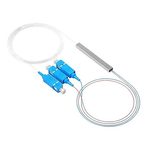 1/2 PLC SC/UPC Single Mode Fiber Optik Splitter - 1 Metre