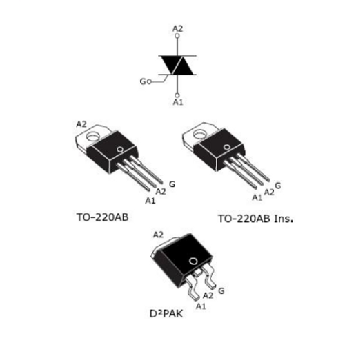 BTB12 - TO220 12A 600V Triyak