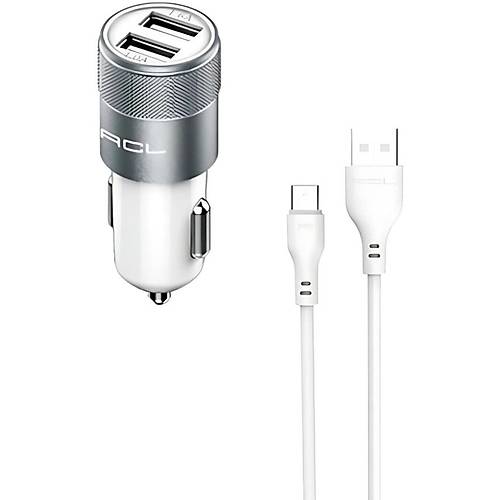 AC-06 2.1A 10 Watt 2xUSB 1mt Mikro Kablolu Ara� �arj Adapt�r�